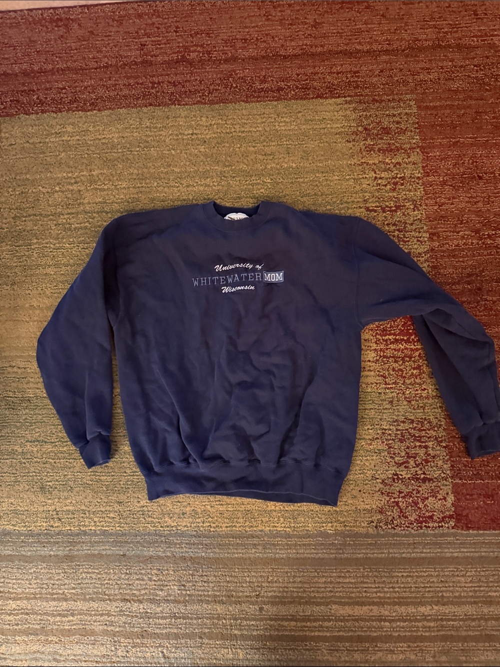 WHITEWATER MOM Navy Crewneck Sweatshirt size xl